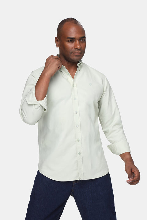 New Fit Shirt Oxford 100% Cotton Light Green