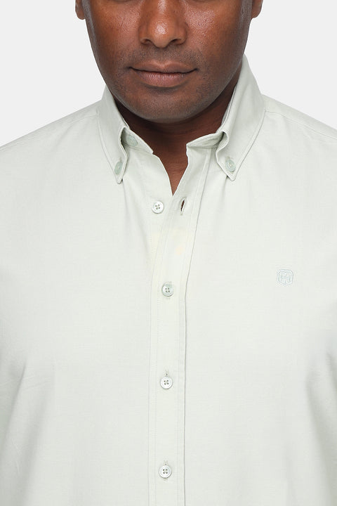 New Fit Shirt Oxford 100% Cotton Light Green