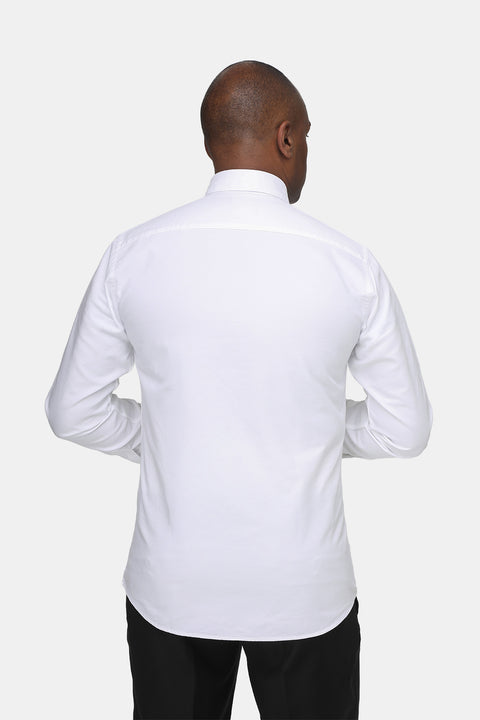 Slim Fit Oxford Shirt 100% Cotton White