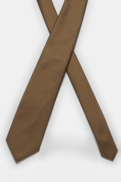 Jacquard Tie 7 cm Beige