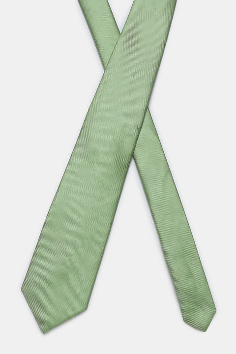 Jacquard Tie 7 cm Light Green