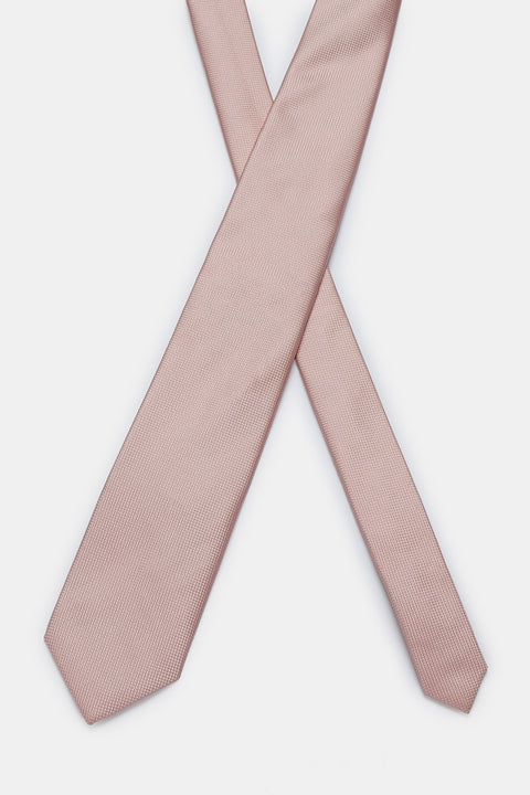 Jacquard Tie 7 cm Rose