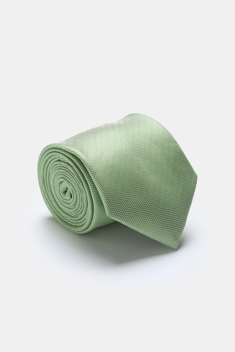 Jacquard Tie 7 cm Light Green