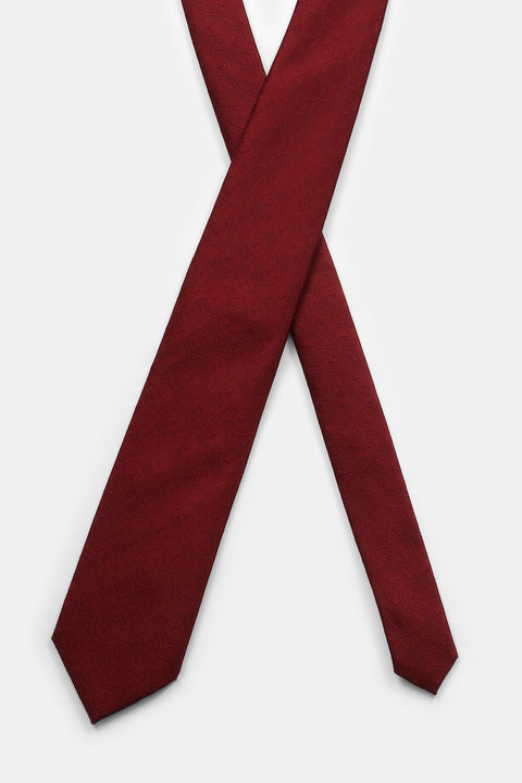 Jacquard Tie 7 cm Maroon