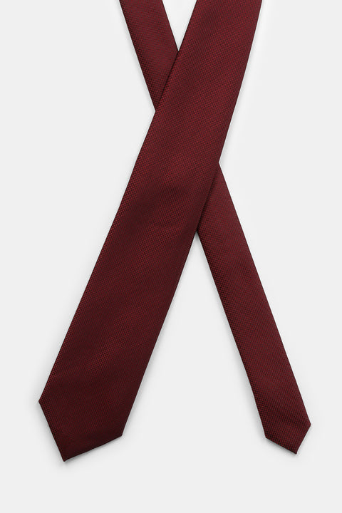 Jacquard Tie 7 cm Maroon
