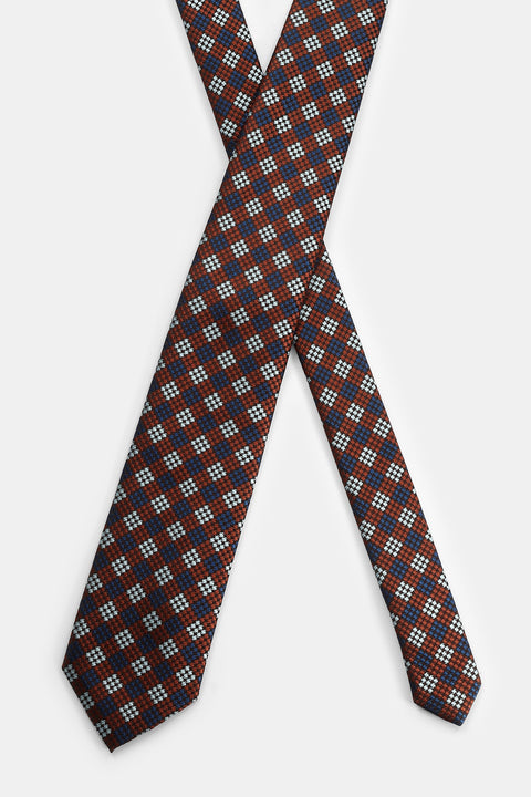 Jacquard Tie 7 cm Maroon