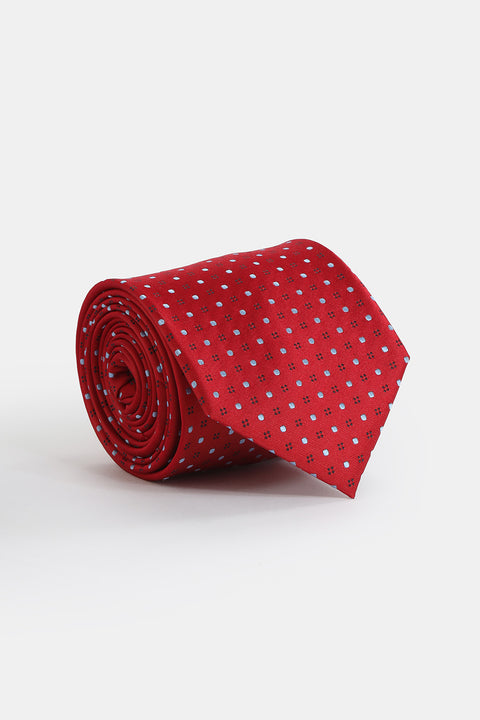 Jacquard Tie 7 cm Red