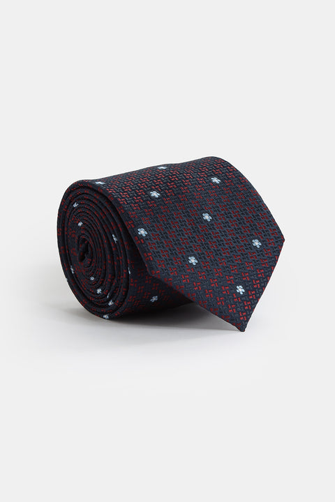 Jacquard Tie 7 cm Dark Blue
