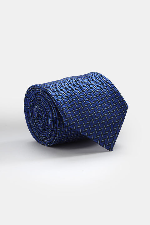 Jacquard Tie 7 cm Blue