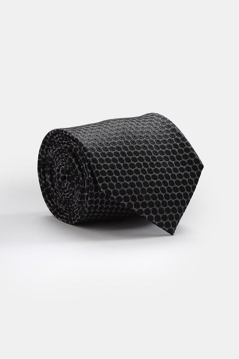 Jacquard Tie 7 cm Black