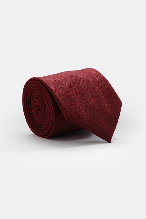 Jacquard Tie 7 cm Maroon