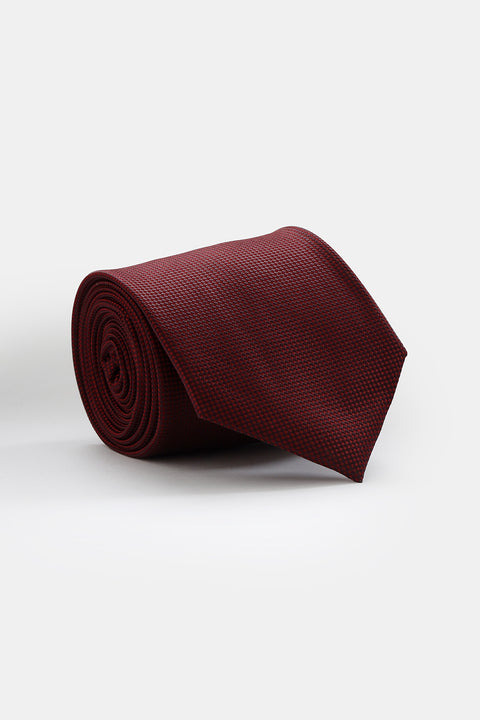Jacquard Tie 7 cm Maroon