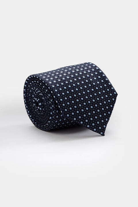 Jacquard Tie 7 cm Dark Blue