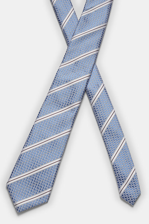 Stripe Tie 7 cm Light Blue