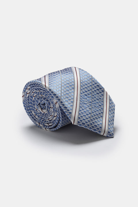 Stripe Tie 7 cm Light Blue