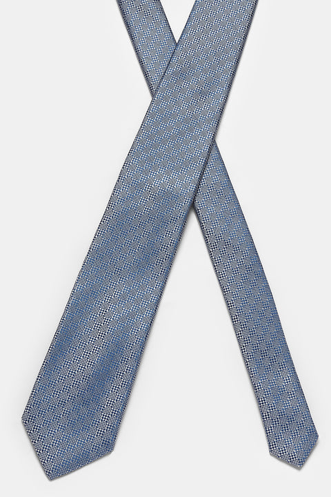 Jacquard Tie 7 cm Light Blue