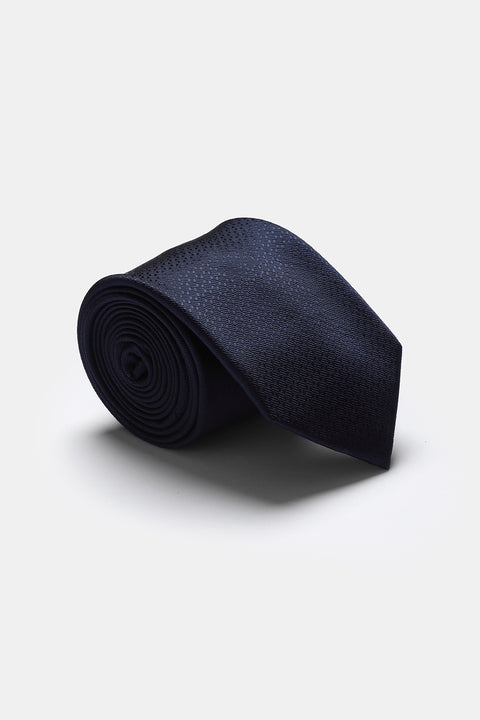 Jacquard Tie 7 cm Dark Blue