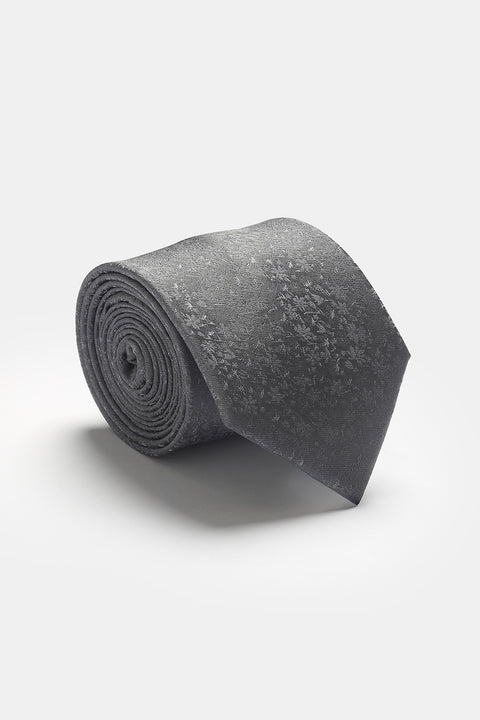 Jacquard Tie 7 cm Gray