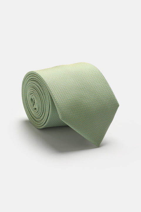 Jacquard Tie 7 cm Light Green
