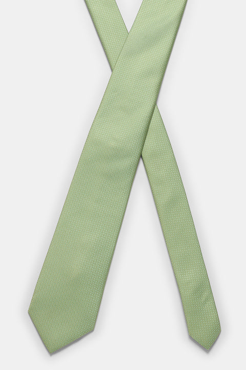 Jacquard Tie 7 cm Light Green