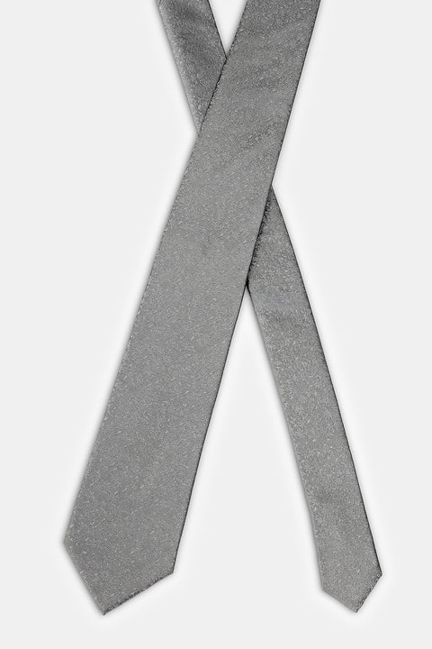 Jacquard Tie 7 cm Gray