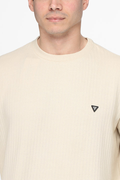 Regular Fit Sweat Shirt Beige