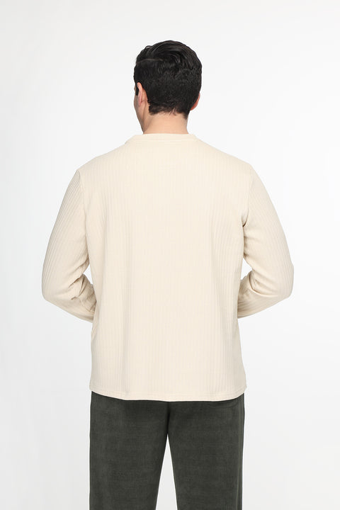 Regular Fit Sweat Shirt Beige