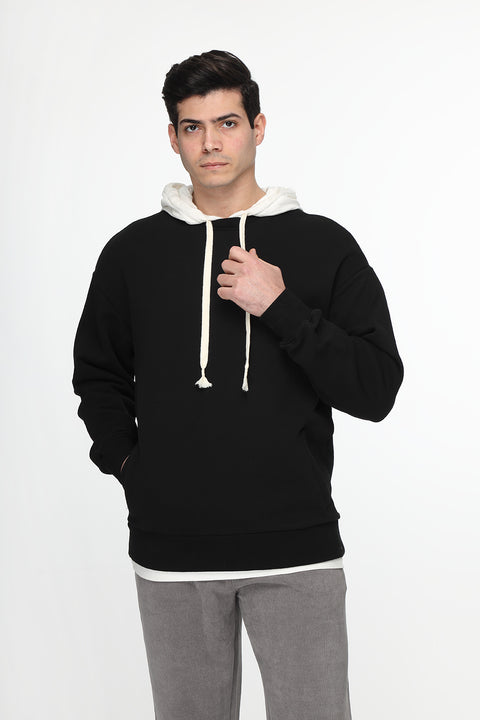 Over Size Sweat Shirt Black