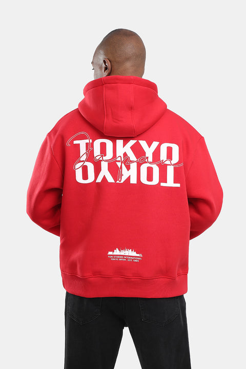 Box Fit Sweat Shirt Dark Red