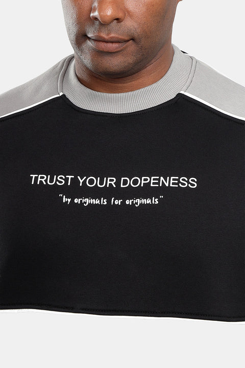 Box Fit Sweat Shirt Black