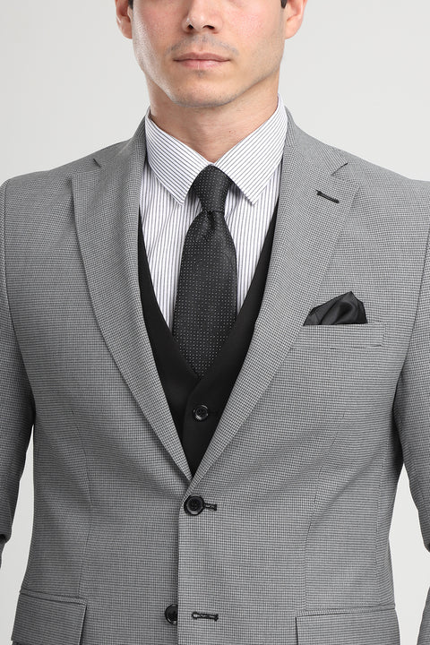 Slim Straight Fit Suit Light Gray