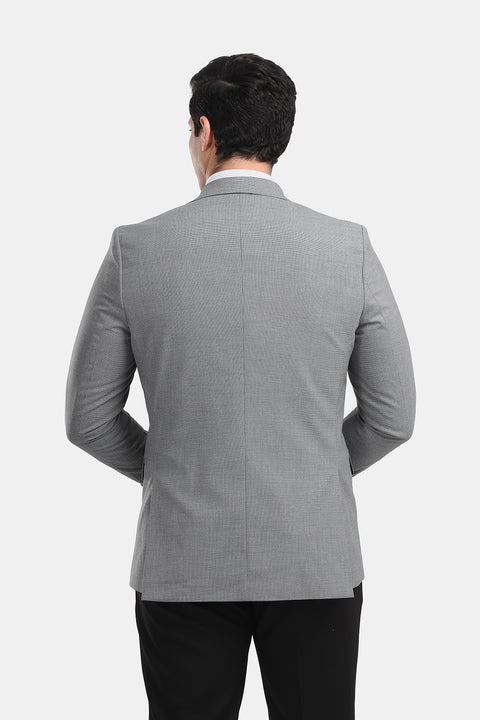 Slim Straight Fit Suit Light Gray