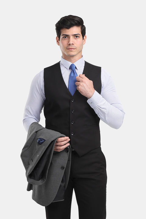 Slim Straight Fit Suit Gray