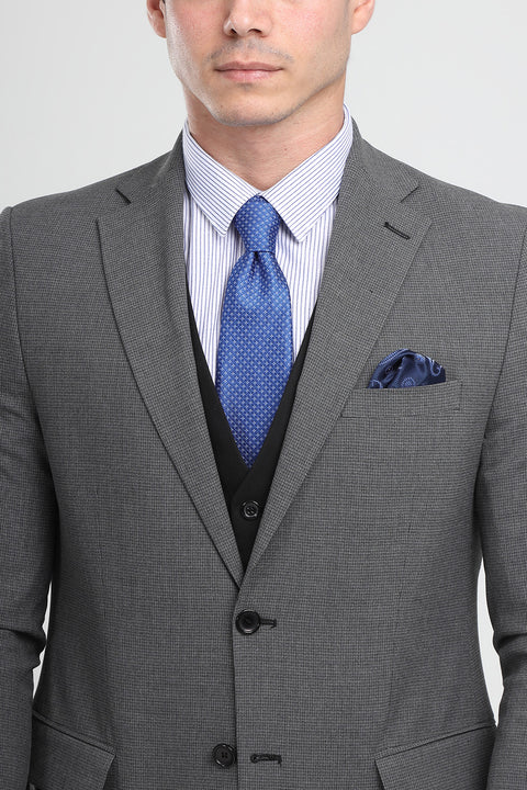 Slim Straight Fit Suit Gray