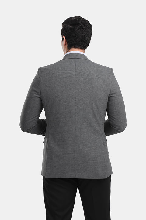 Slim Straight Fit Suit Gray