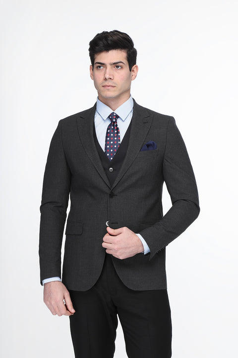 Slim Fit Suit Gray
