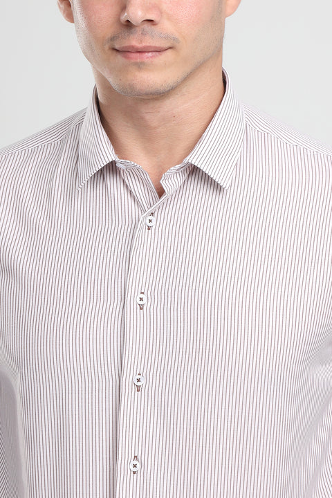 Milano Shirt Slim Fit Brown