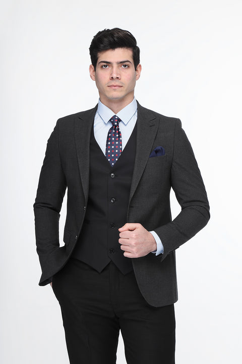Slim Fit Suit Gray
