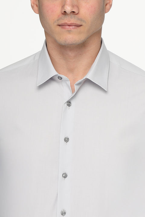 Classic Shirt Slim Fit Shirt Light Gray