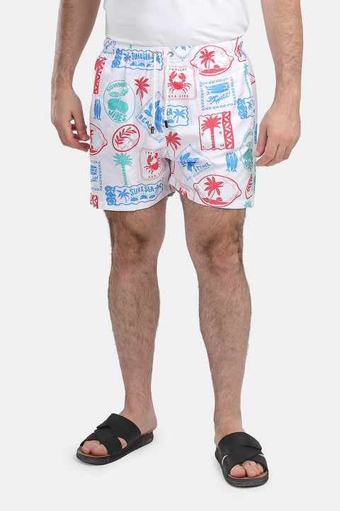 Relax Fit Swim Suit White