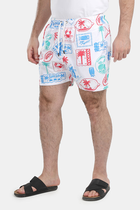 Relax Fit Swim Suit White