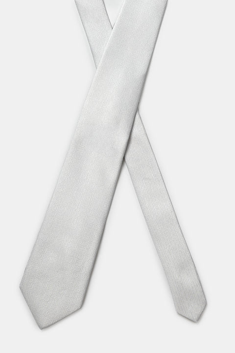 Jacquard Tie 7 cm White