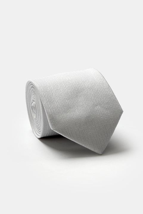 Jacquard Tie 7 cm White