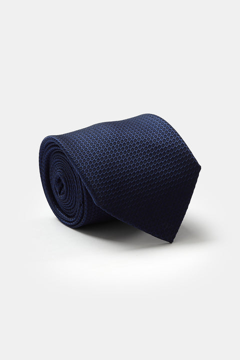 Jacquard Tie 7 cm Dark Blue