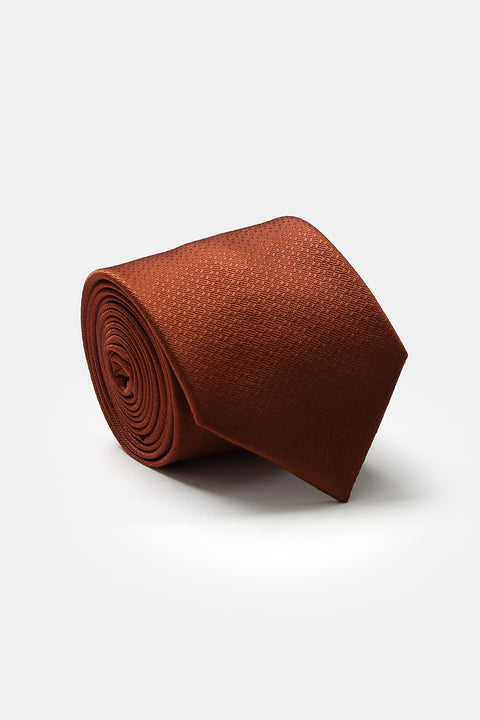 Jacquard Tie 7 cm Orange