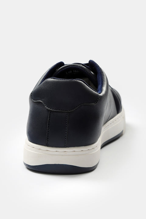 Casual Leather Shoes Dark Blue
