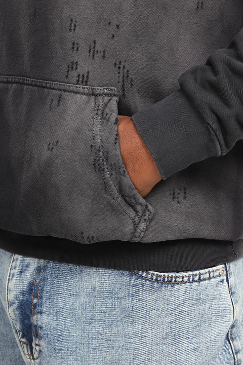 Over Size Sweat Shirt Dark Gray