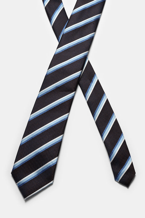 Stripe Tie 7 cm Light Blue