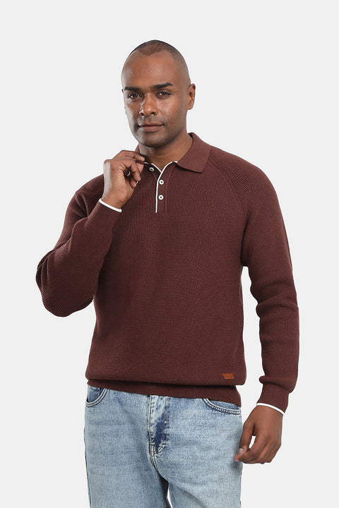 Regular Fit Pullover Brown