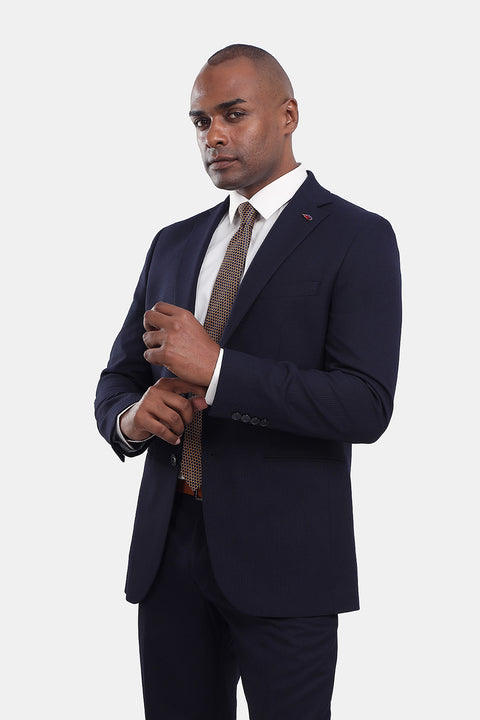 Slim Straight Fit Suit Dark Blue